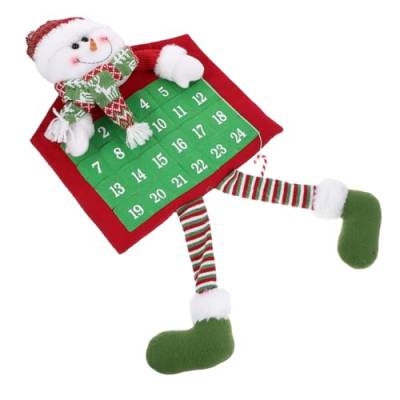 HAMPPLIES Weihnachtlicher Adventskalender Schneemann Hängend Strickstoff Robust Weihnachtsdeko Tür Wand Weihnachtsfest Dekoration von HAMPPLIES